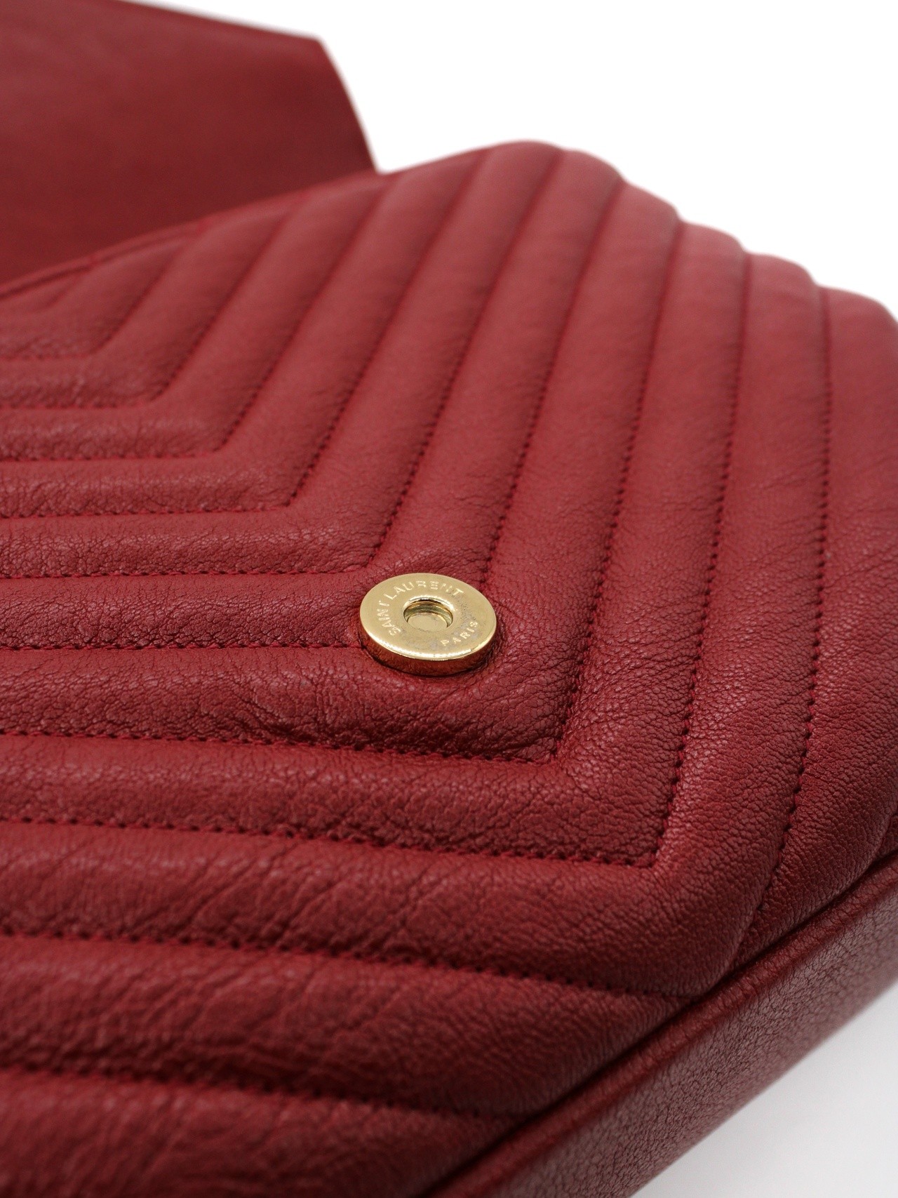 Borsa Saint Laurent College in pelle bordeaux thumb