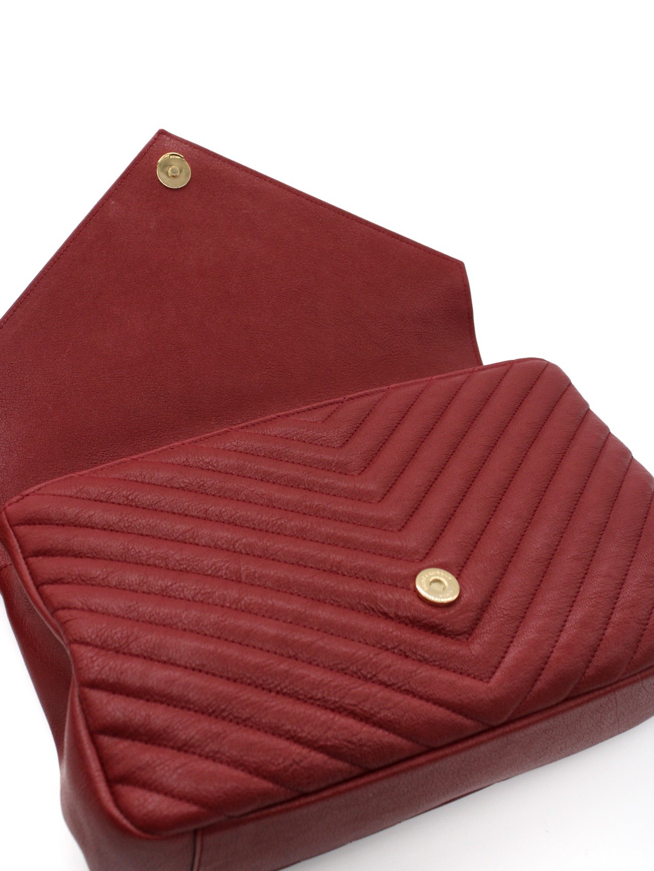 Borsa Saint Laurent College in pelle bordeaux thumb