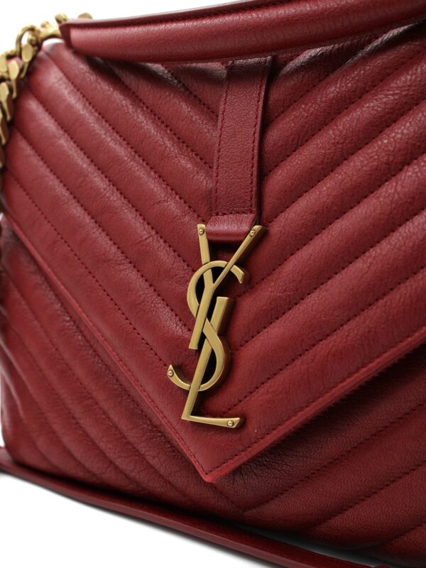 Borsa Saint Laurent College in pelle bordeaux