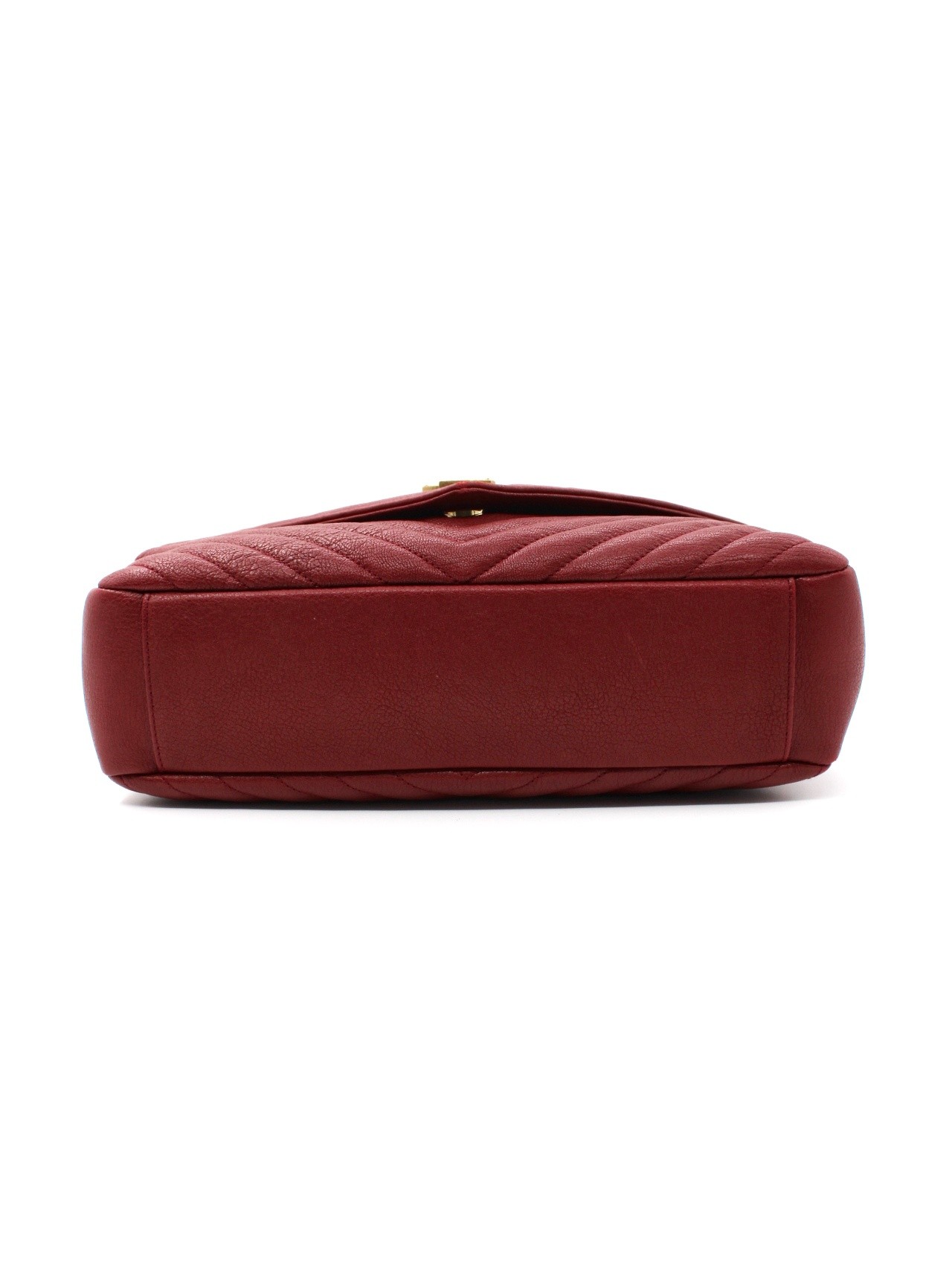 Borsa Saint Laurent College in pelle bordeaux thumb