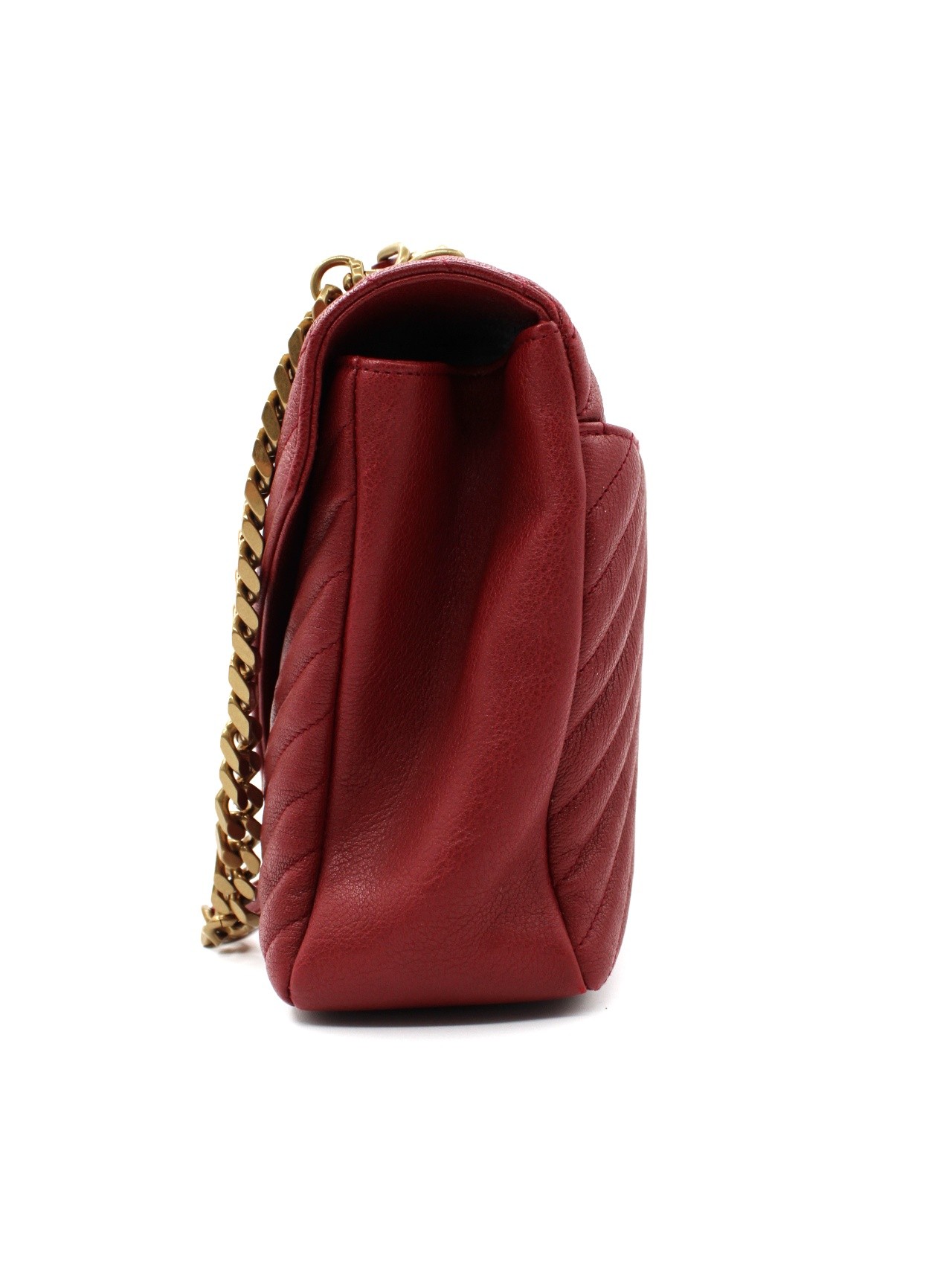 Borsa Saint Laurent College in pelle bordeaux thumb