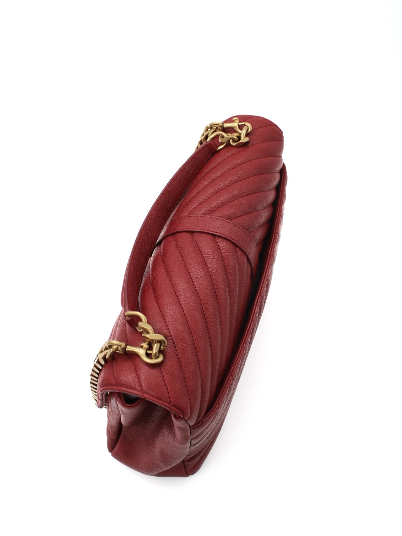 Borsa Saint Laurent College in pelle bordeaux thumb