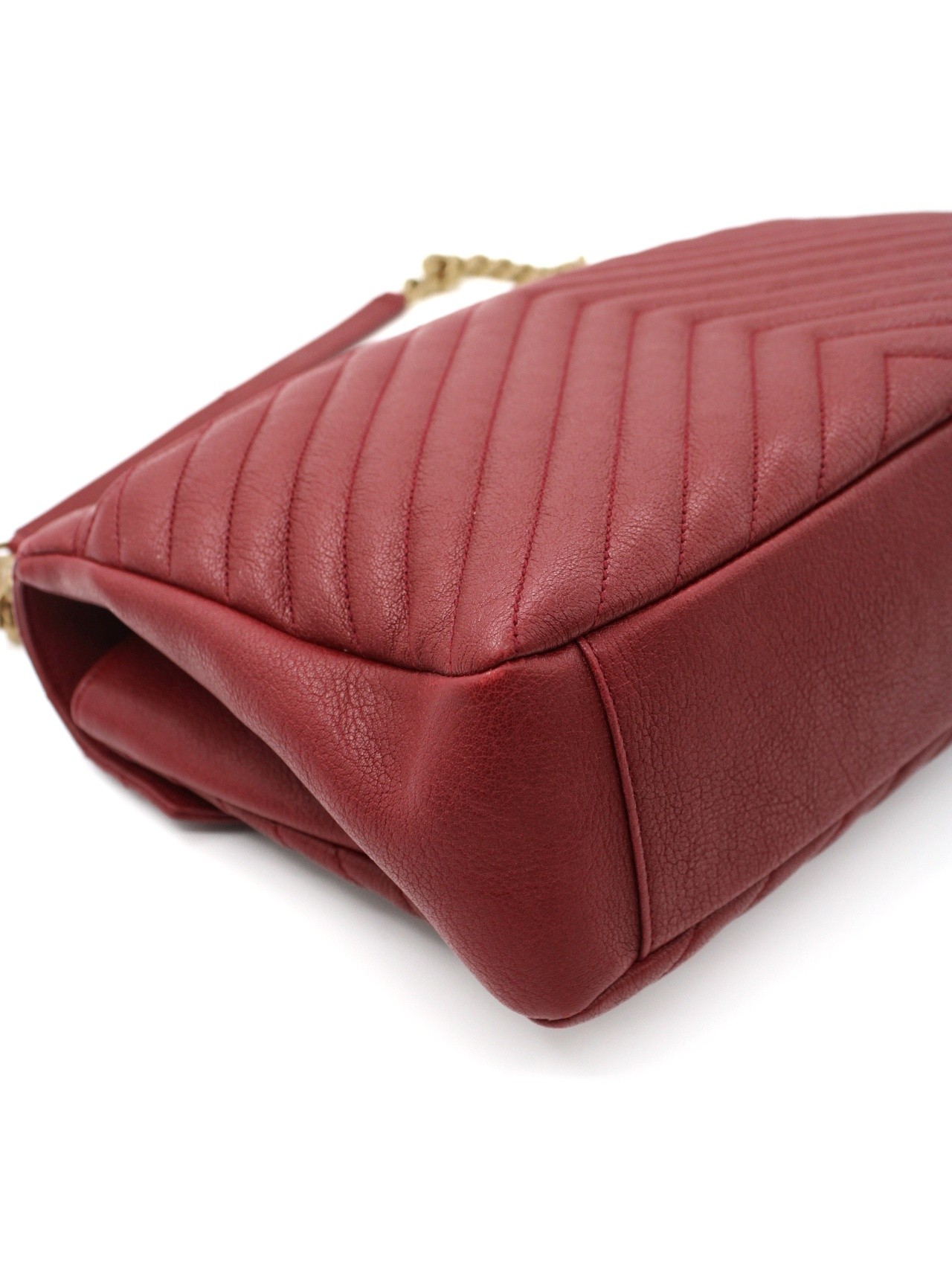 Borsa Saint Laurent College in pelle bordeaux thumb
