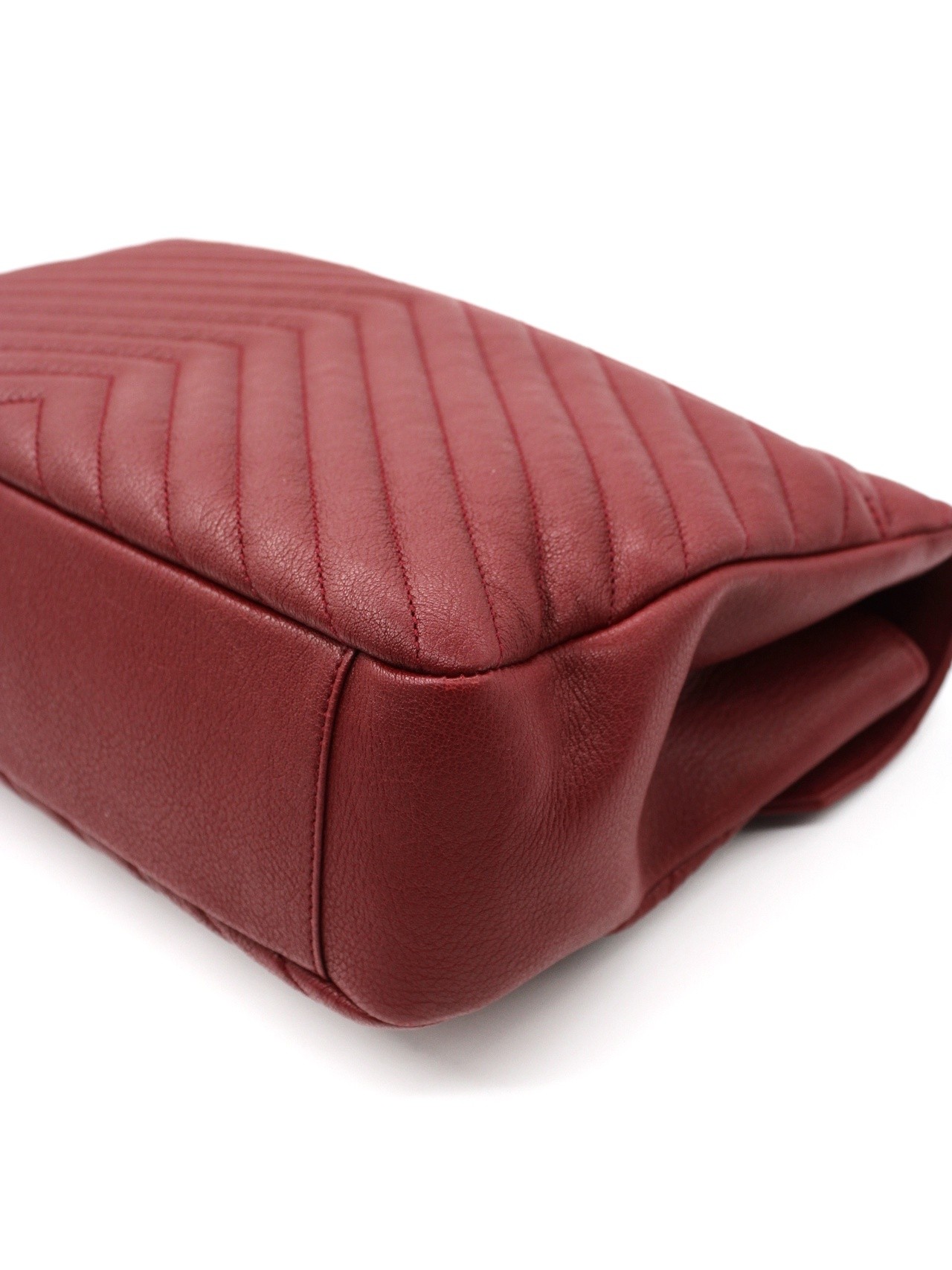 Borsa Saint Laurent College in pelle bordeaux thumb