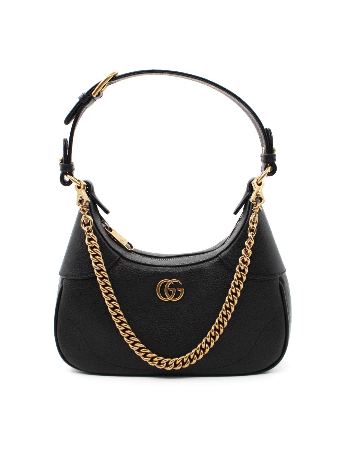 Borsa Gucci a spalla Aphrodite in pelle nera thumb