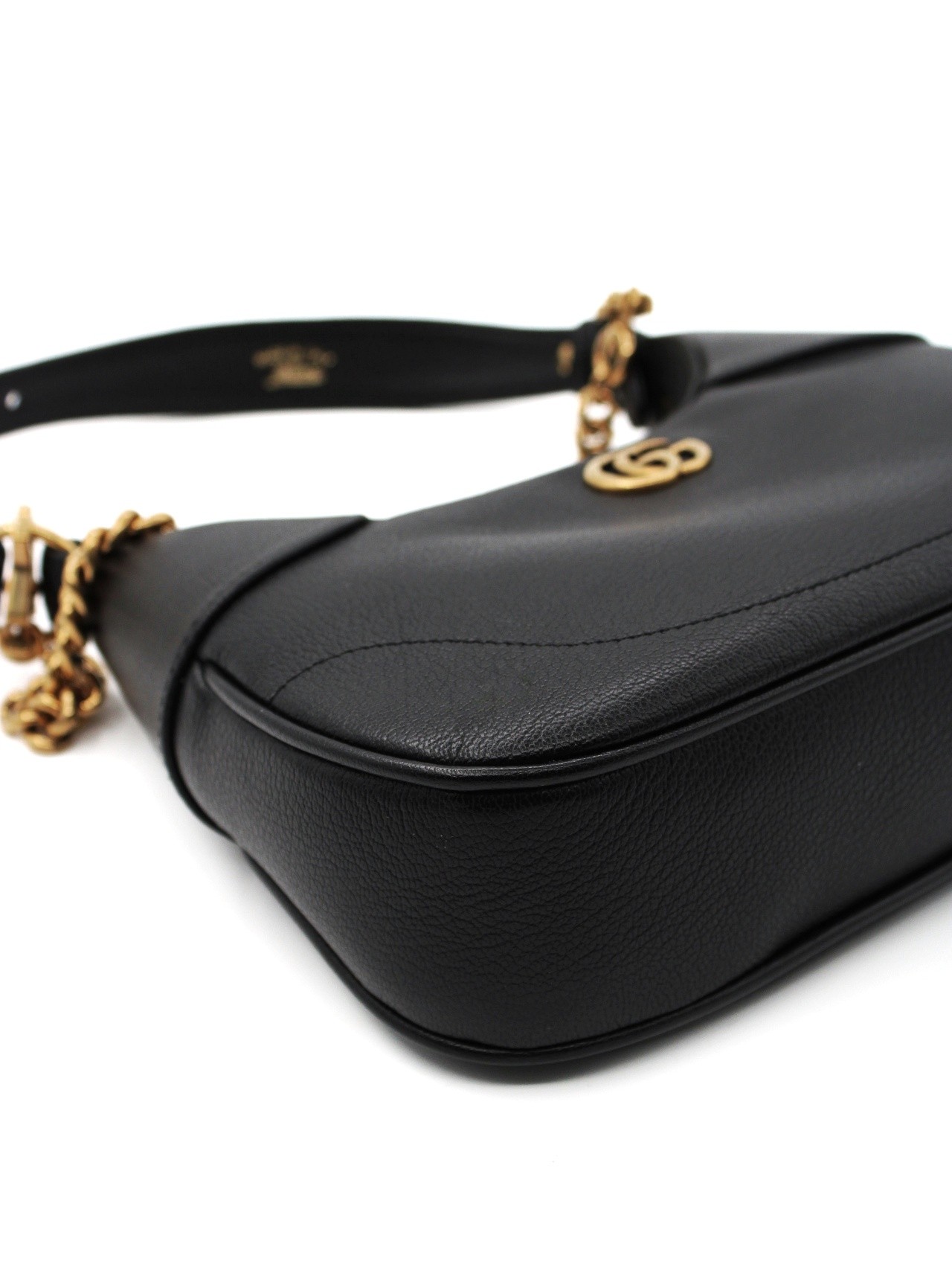 Borsa Gucci a spalla Aphrodite in pelle nera thumb