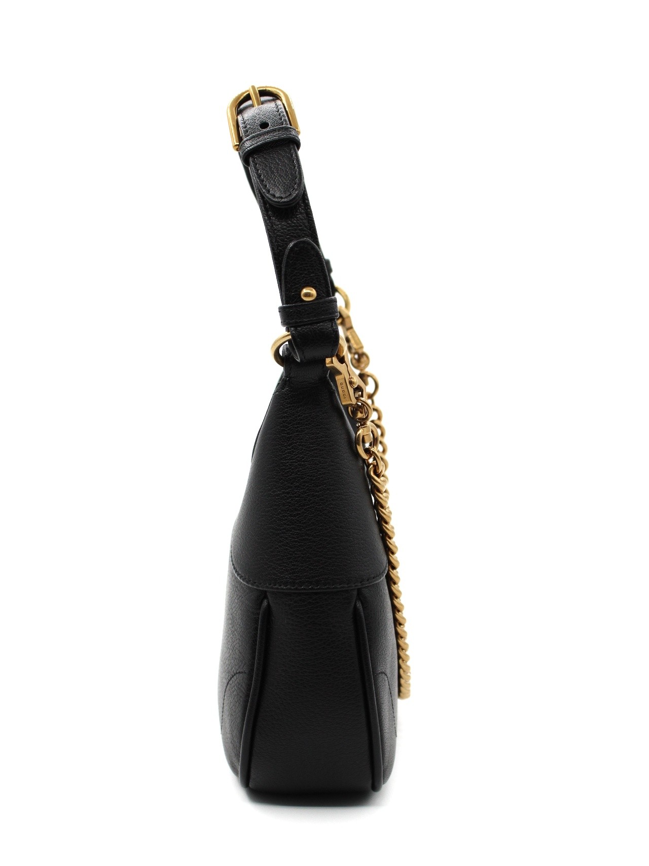 Borsa Gucci a spalla Aphrodite in pelle nera thumb