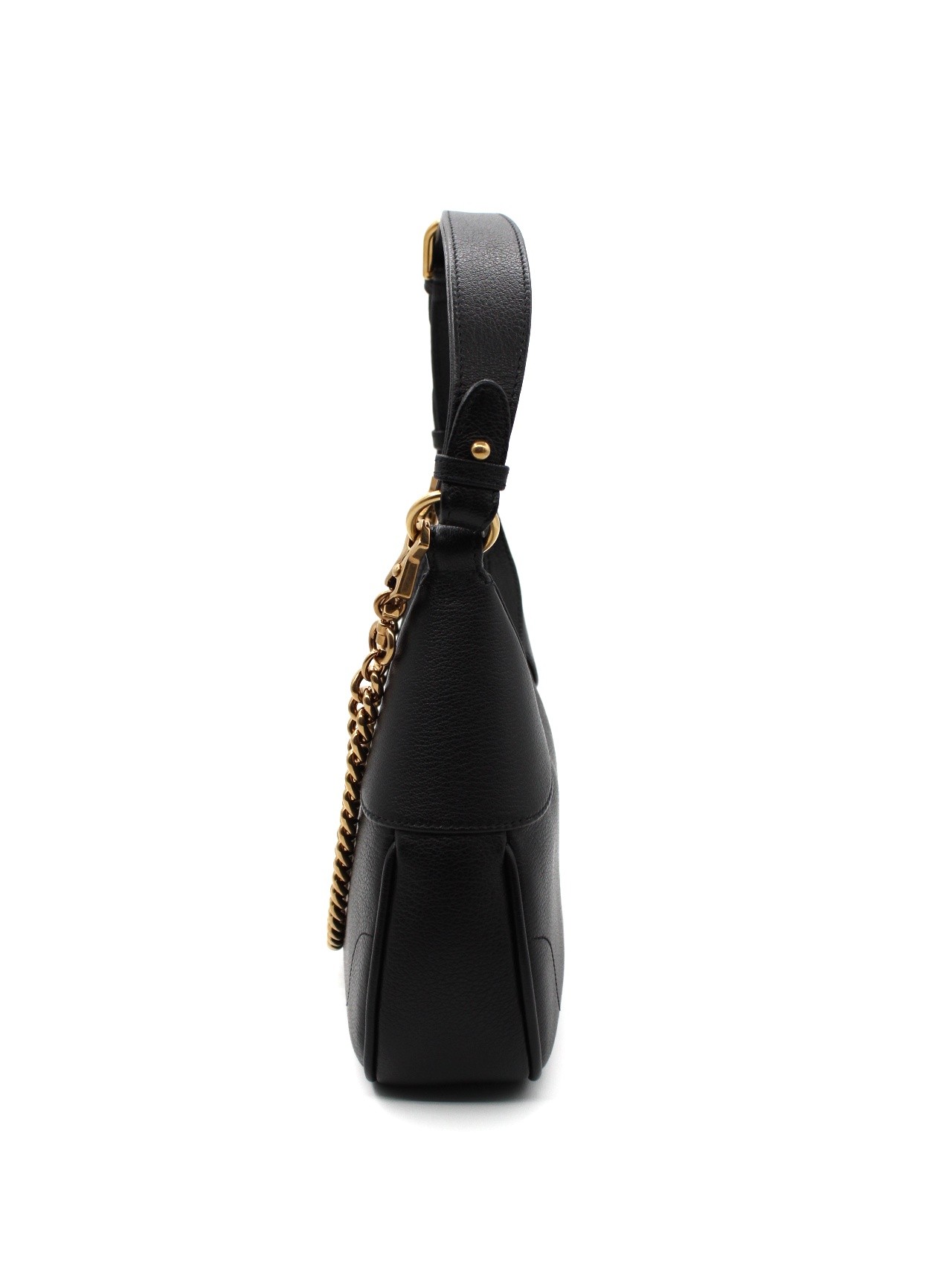 Borsa Gucci a spalla Aphrodite in pelle nera thumb