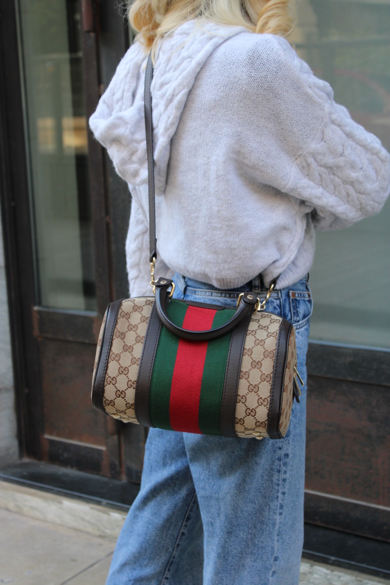 Bauletto Gucci Web con tracolla thumb