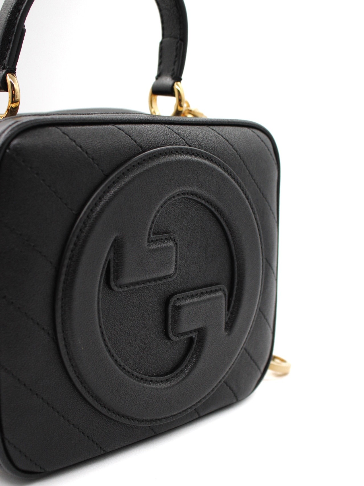 Borsa Gucci Blondie in pelle nera thumb