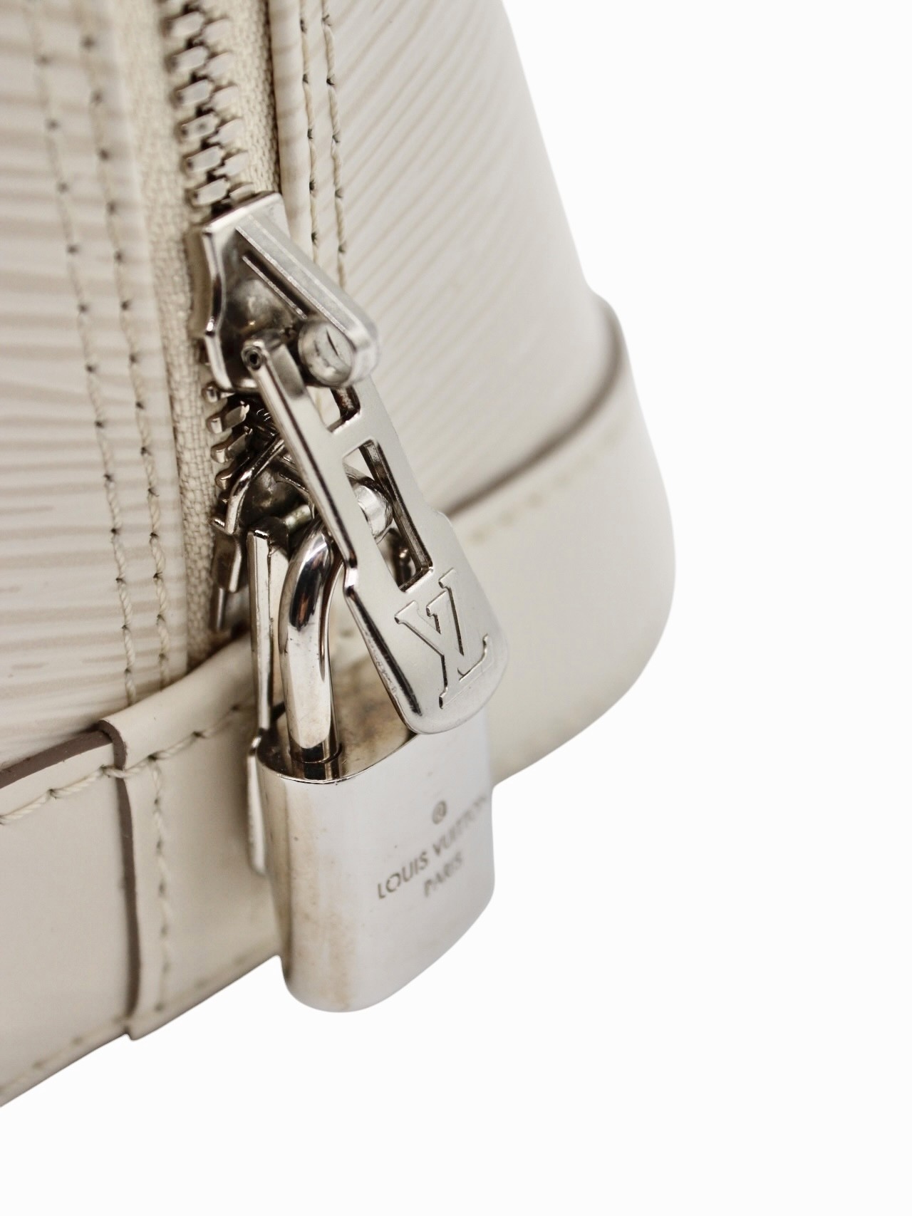 Borsa Louis Vuitton Alma in Pelle Epi Panna thumb