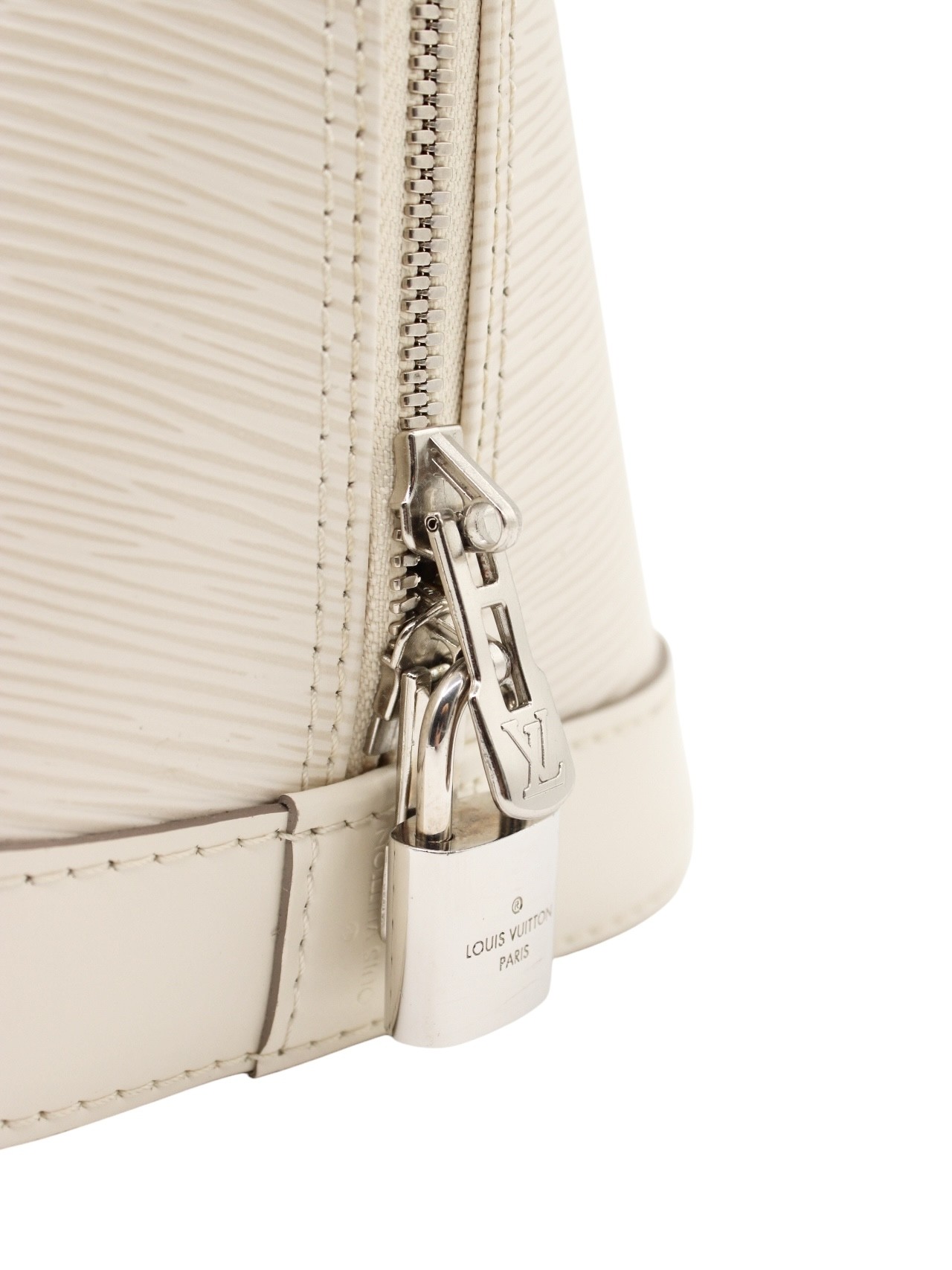 Borsa Louis Vuitton Alma in Pelle Epi Panna thumb
