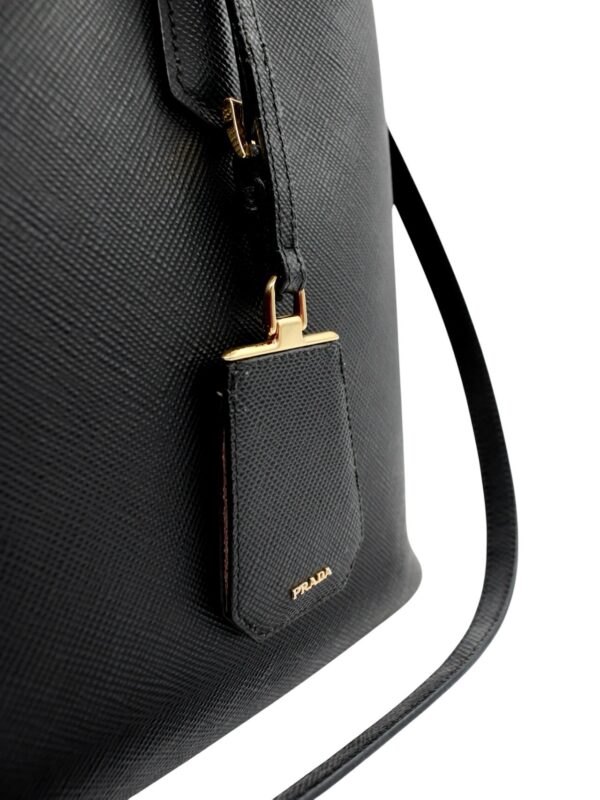 Borsa Prada Bicolor in Pelle Saffiano Nera