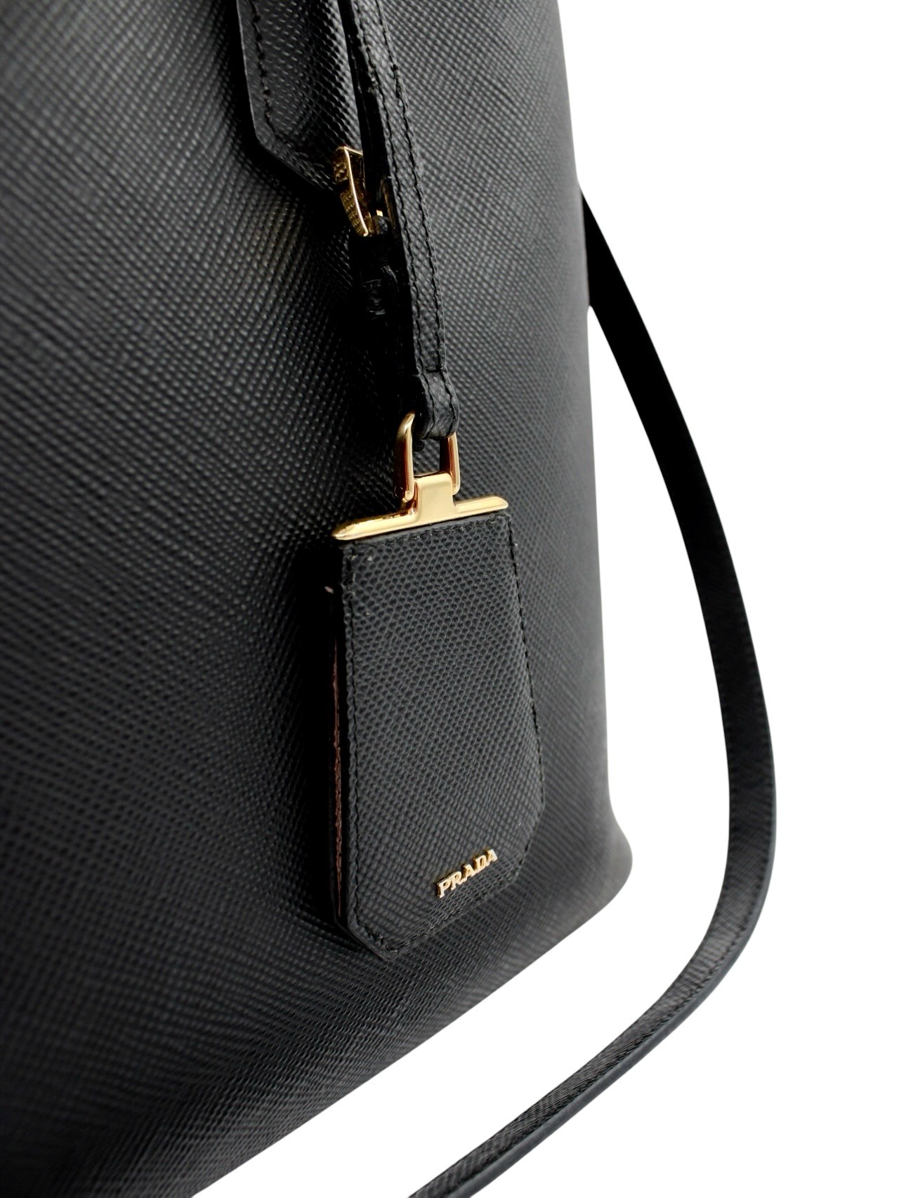 Borsa Prada Bicolor in Pelle Saffiano Nera thumb