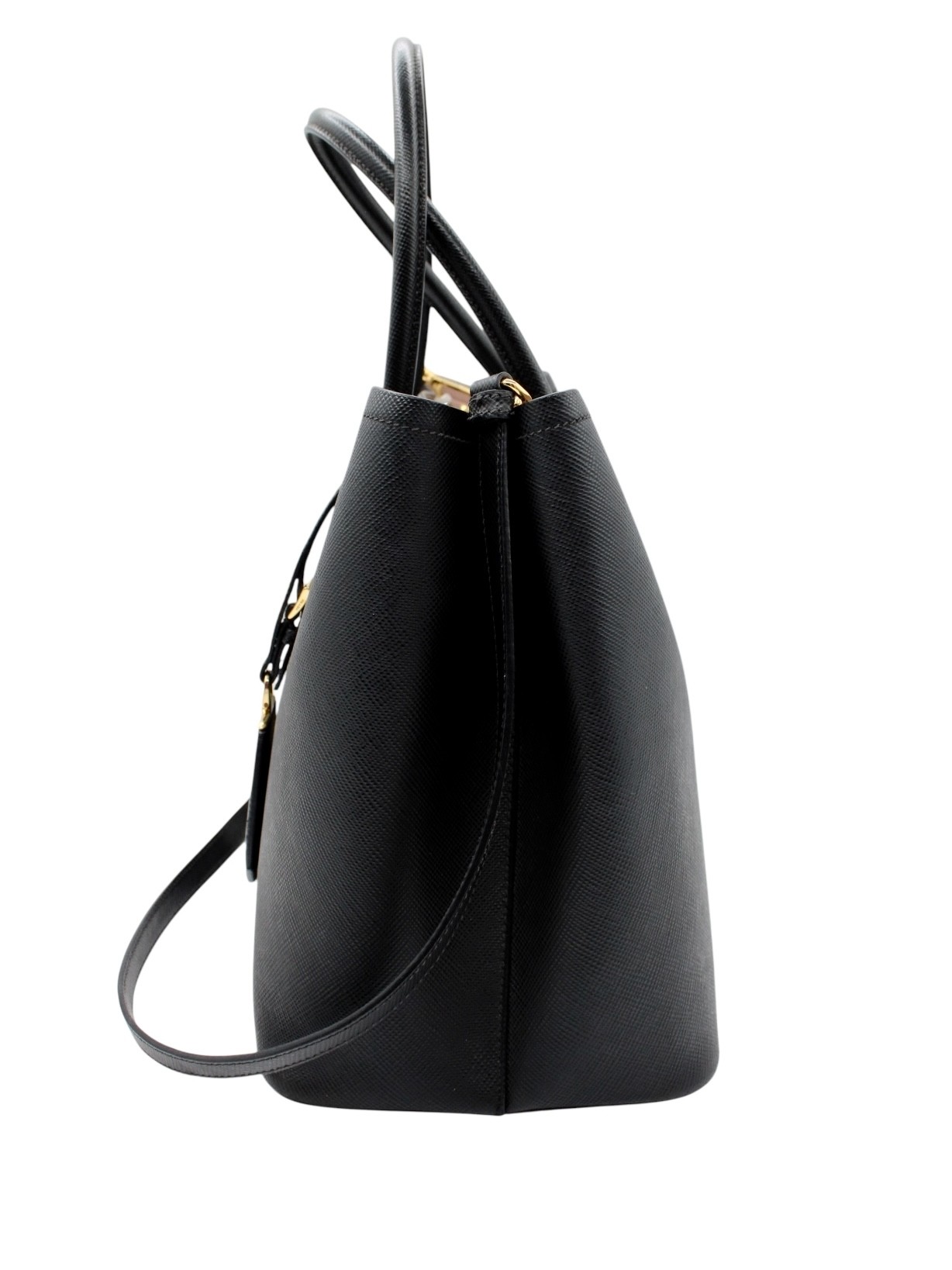 Borsa Prada Bicolor in Pelle Saffiano Nera thumb