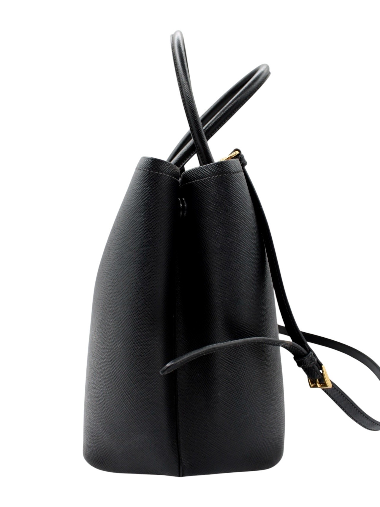 Borsa Prada Bicolor in Pelle Saffiano Nera thumb