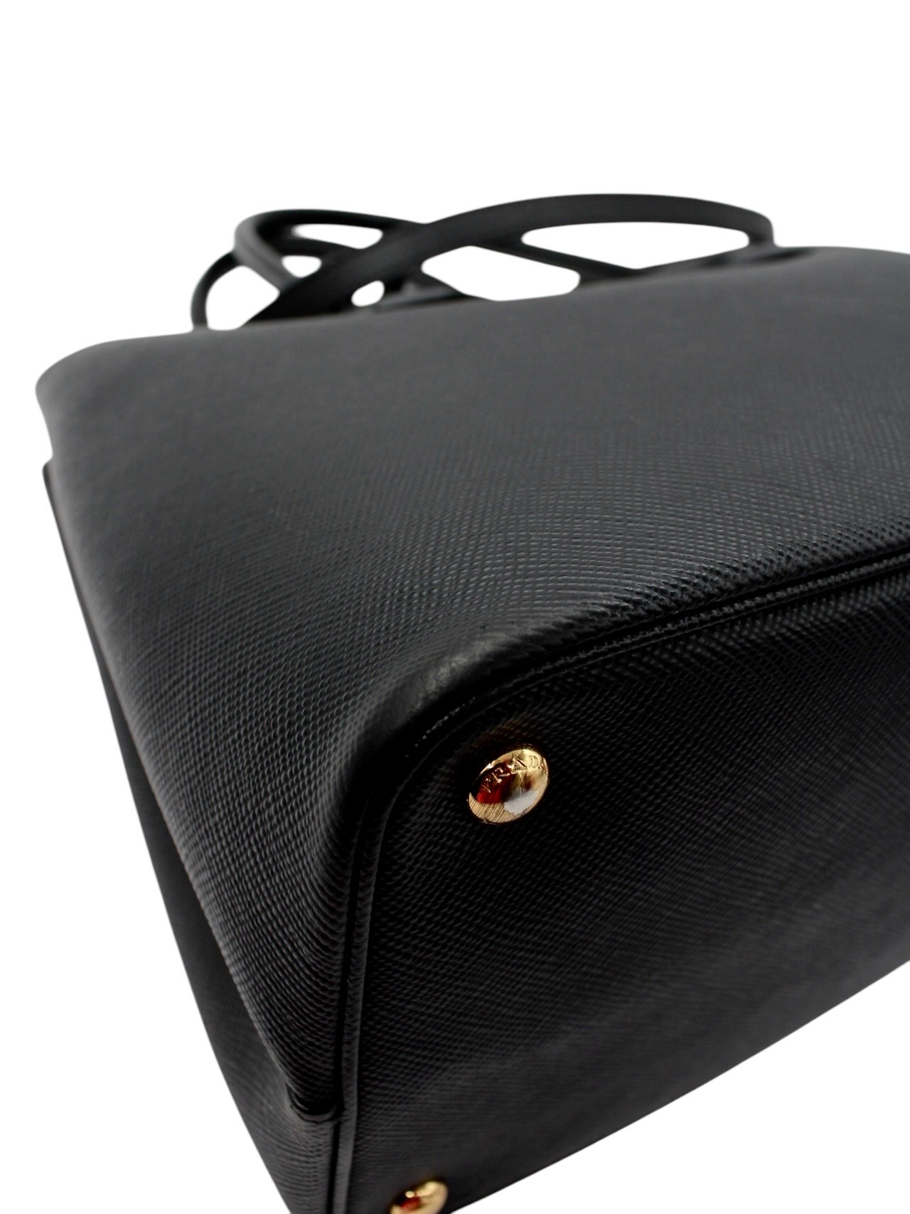 Borsa Prada Bicolor in Pelle Saffiano Nera thumb
