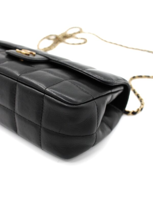 Tracolla Chanel Chocolat Bar pelle nera