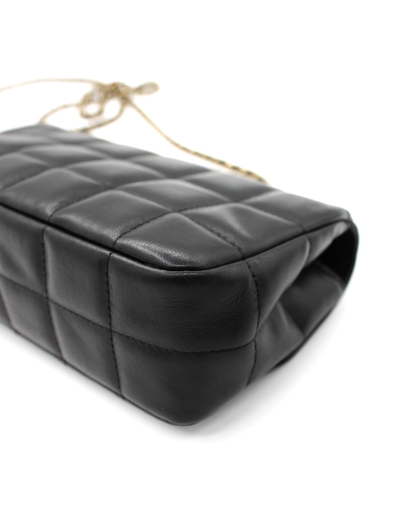 Tracolla Chanel Chocolat Bar pelle nera thumb