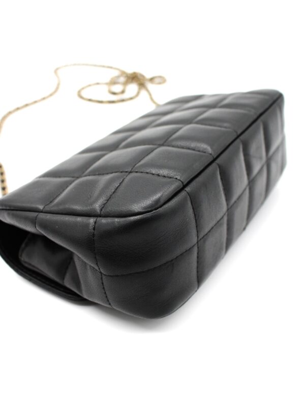 Tracolla Chanel Chocolat Bar pelle nera