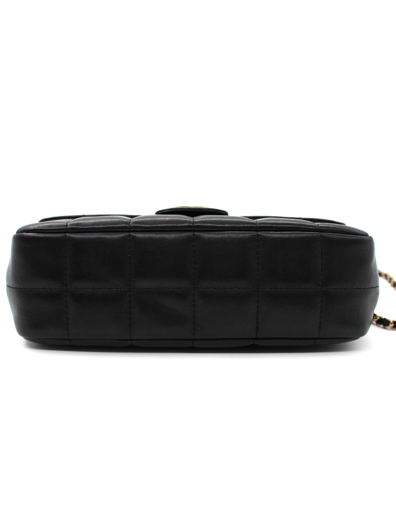 Tracolla Chanel Chocolat Bar pelle nera thumb