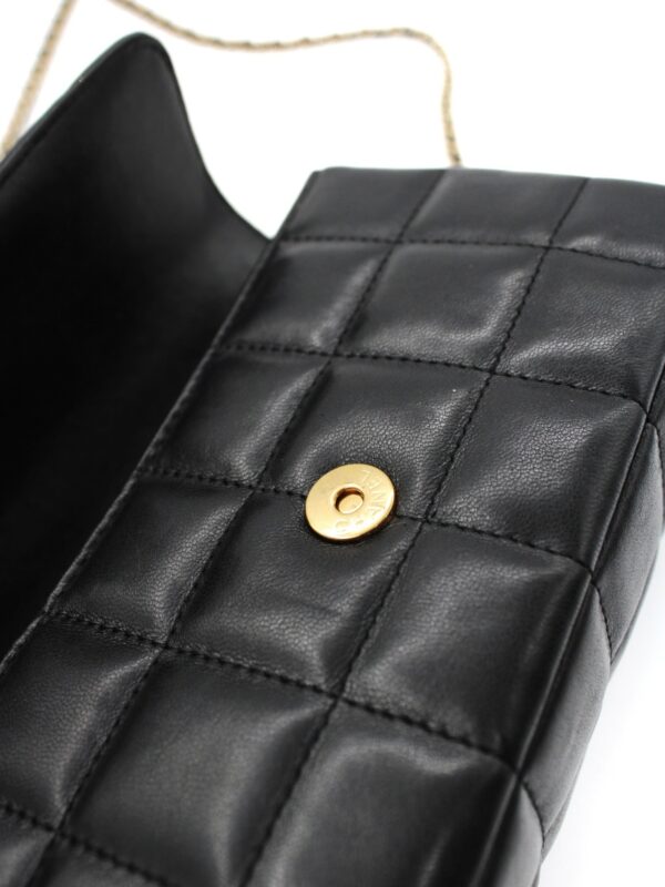 Tracolla Chanel Chocolat Bar pelle nera