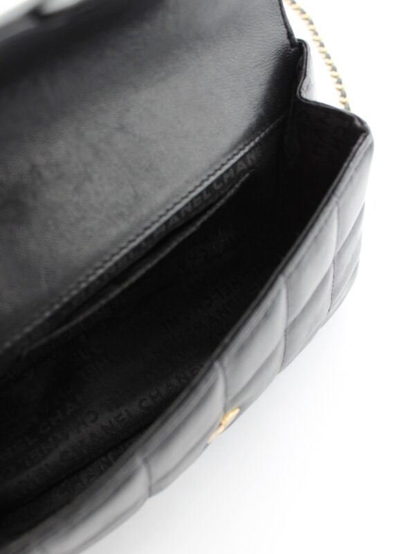 Tracolla Chanel Chocolat Bar pelle nera