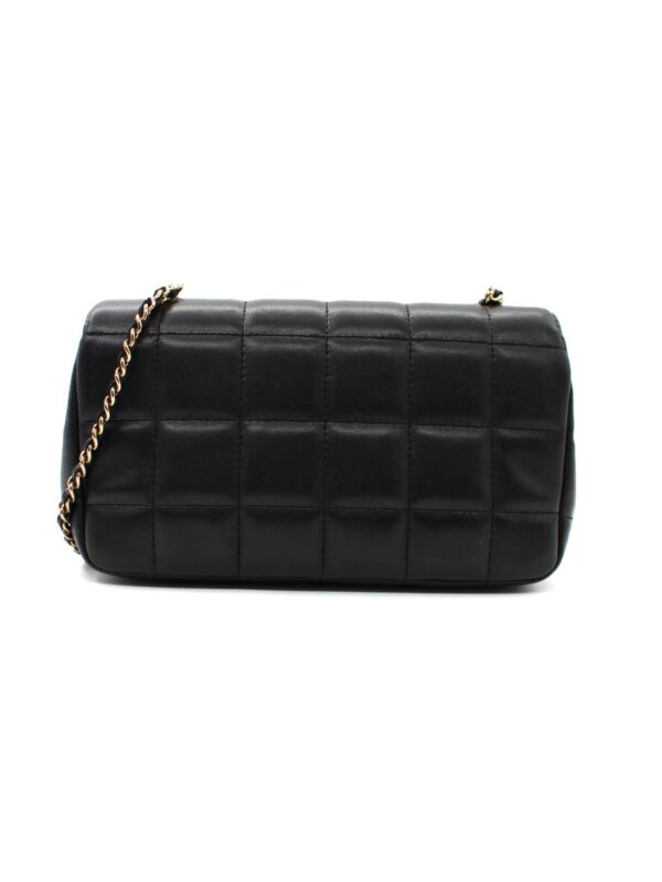 Tracolla Chanel Chocolat Bar pelle nera