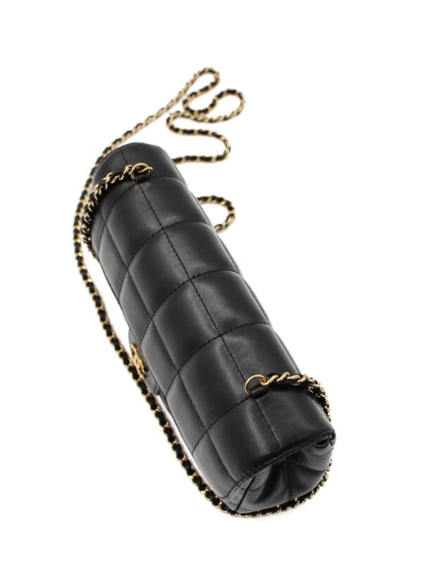 Tracolla Chanel Chocolat Bar pelle nera