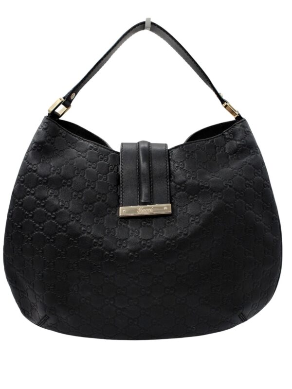 Borsa Gucci Hobo in Pelle Guccissima GG Nera