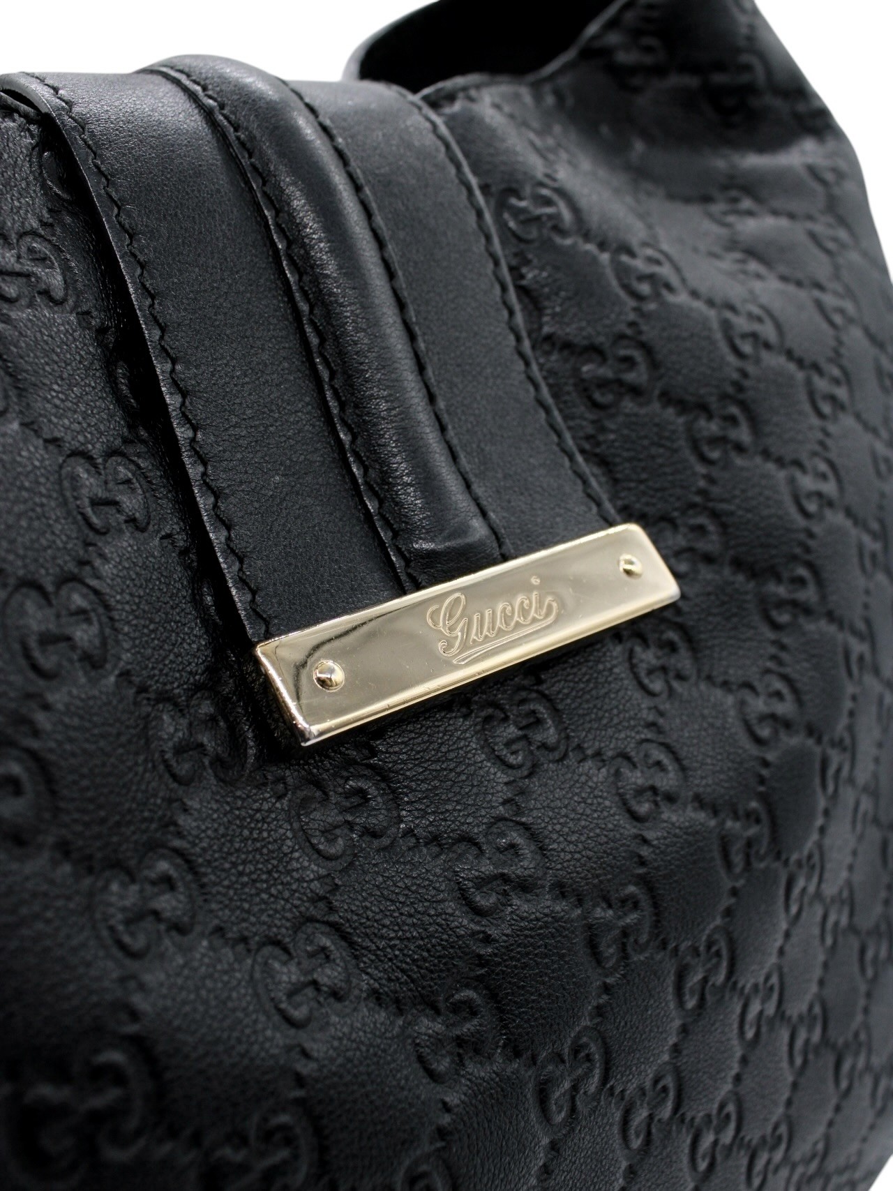 Borsa Gucci Hobo in Pelle Guccissima GG Nera thumb
