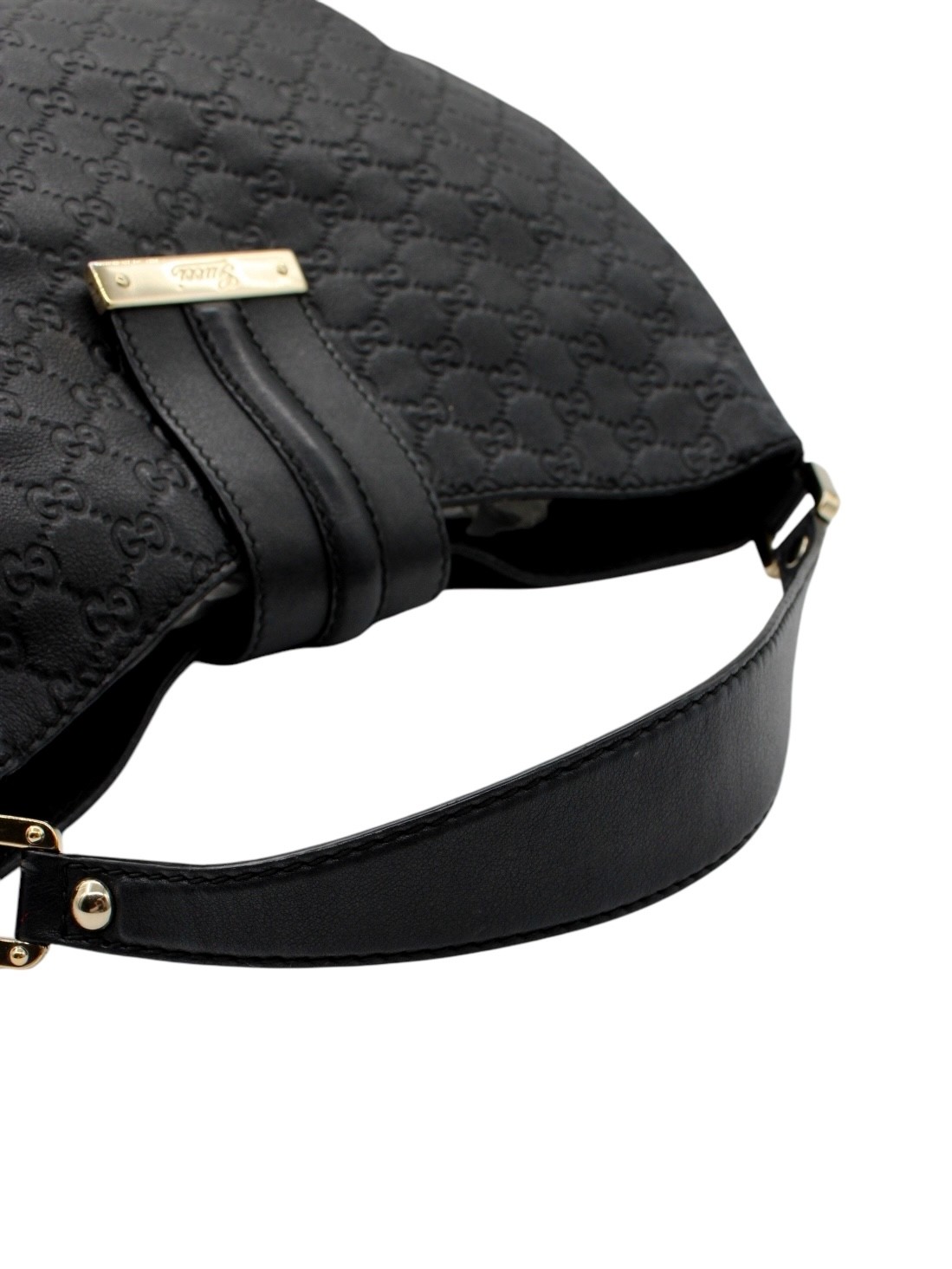 Borsa Gucci Hobo in Pelle Guccissima GG Nera thumb