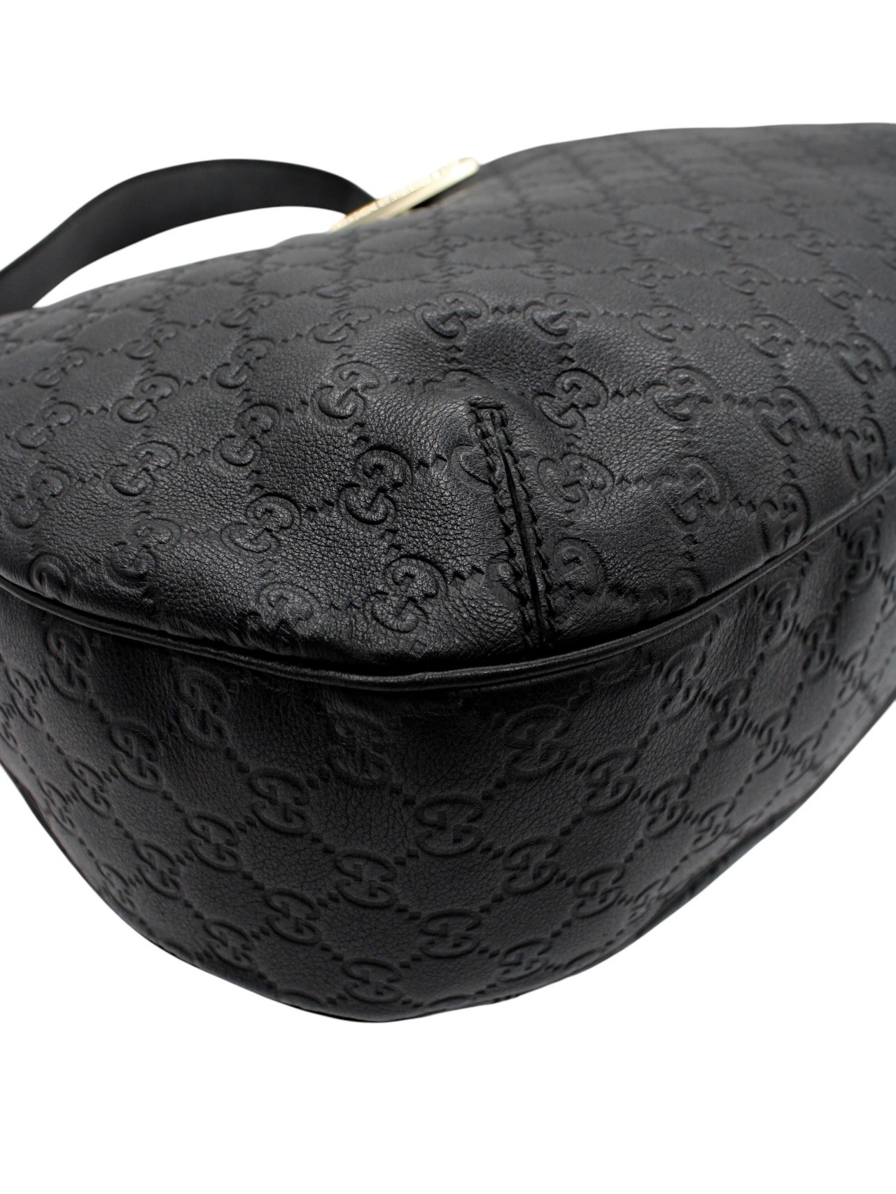 Borsa Gucci Hobo in Pelle Guccissima GG Nera thumb