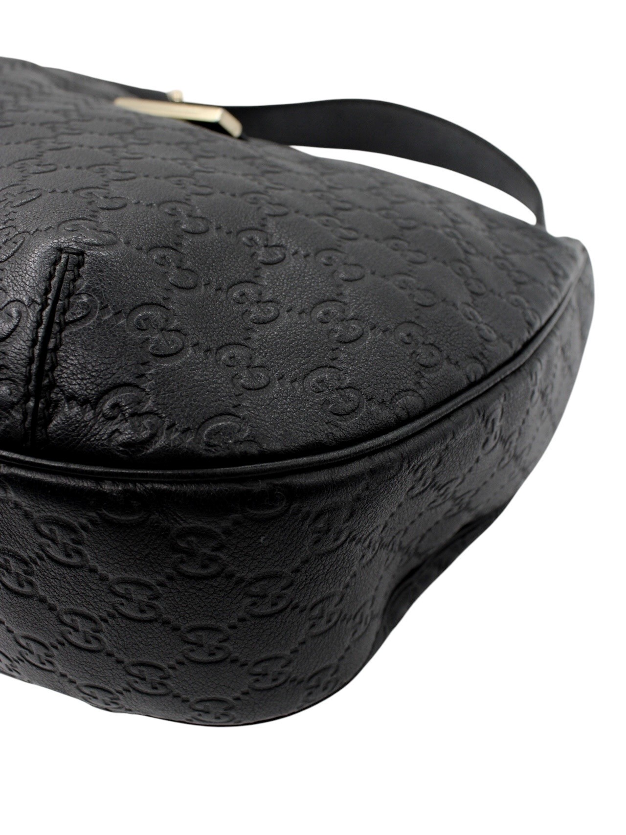Borsa Gucci Hobo in Pelle Guccissima GG Nera thumb