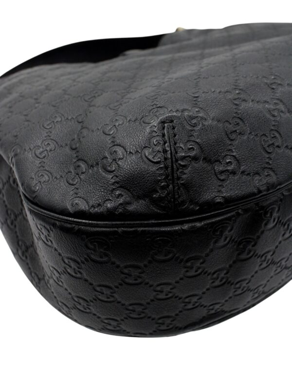 Borsa Gucci Hobo in Pelle Guccissima GG Nera