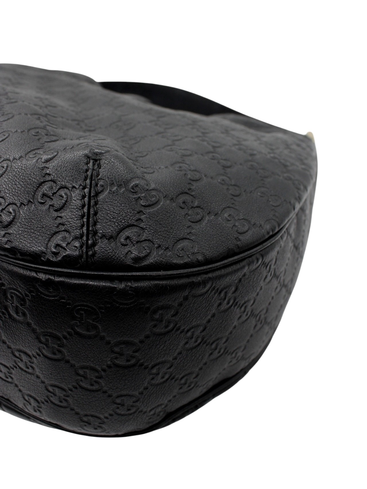 Borsa Gucci Hobo in Pelle Guccissima GG Nera thumb
