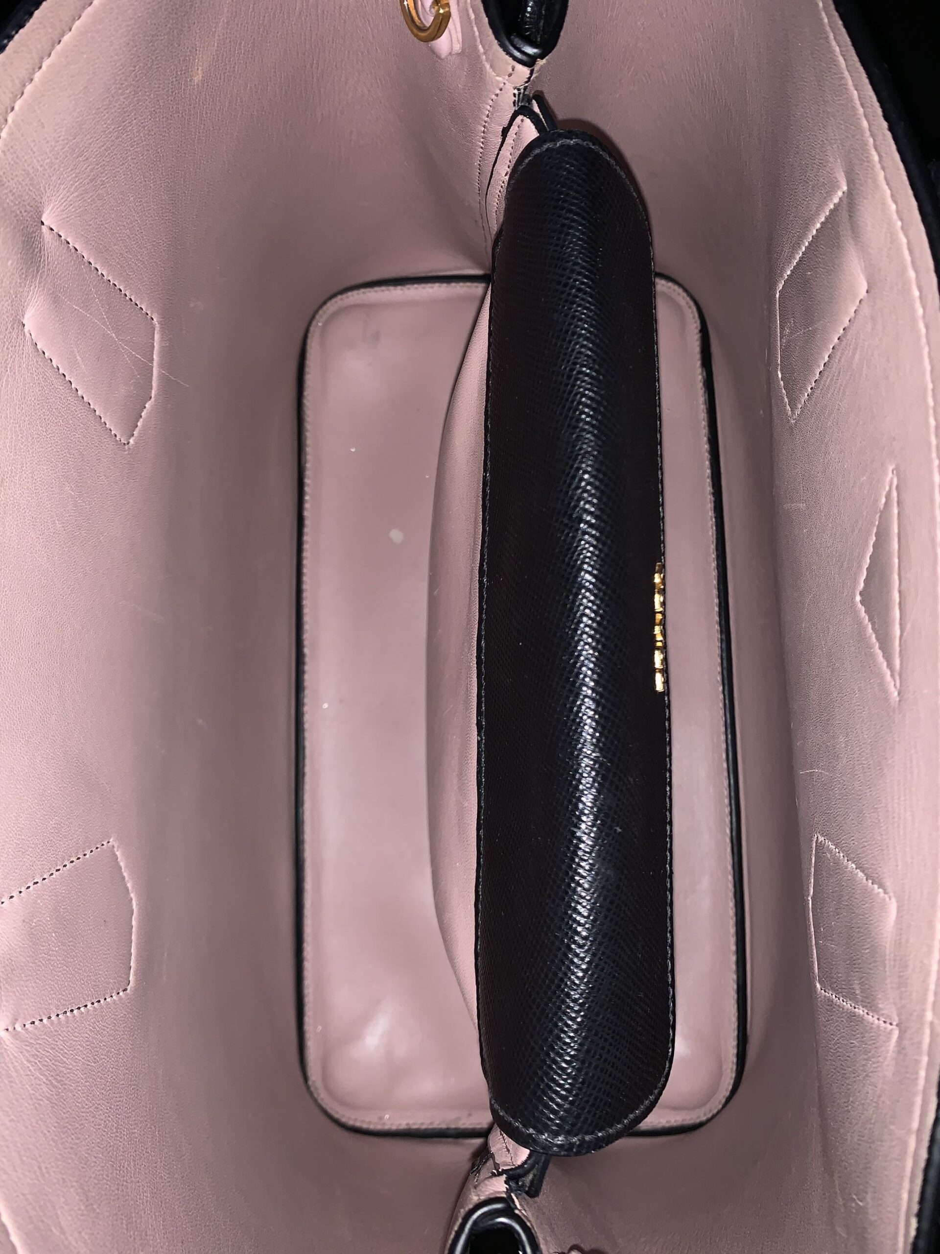 Borsa Prada Bicolor in Pelle Saffiano Nera thumb