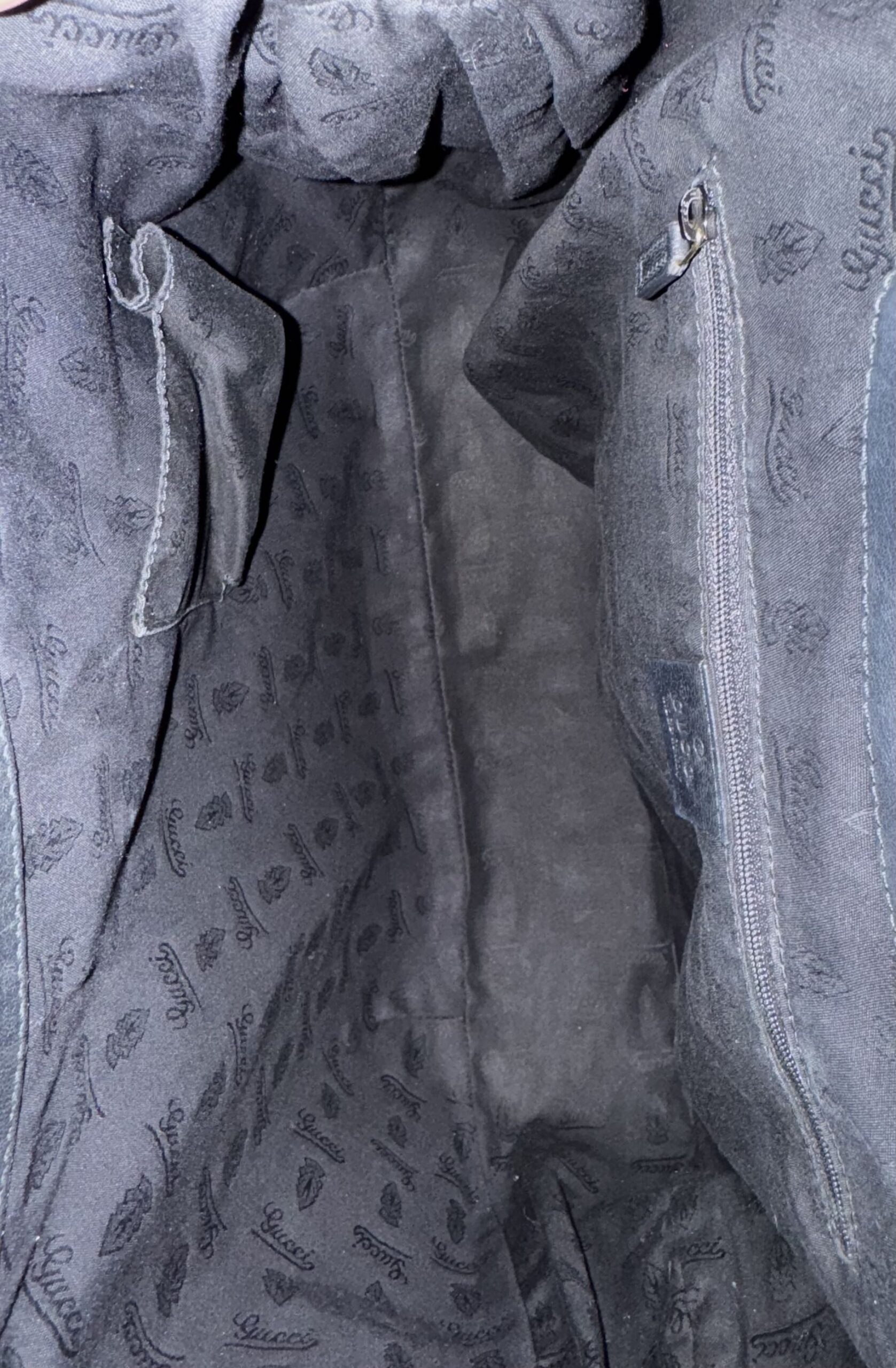 Borsa Gucci Hobo in Pelle Guccissima GG Nera thumb