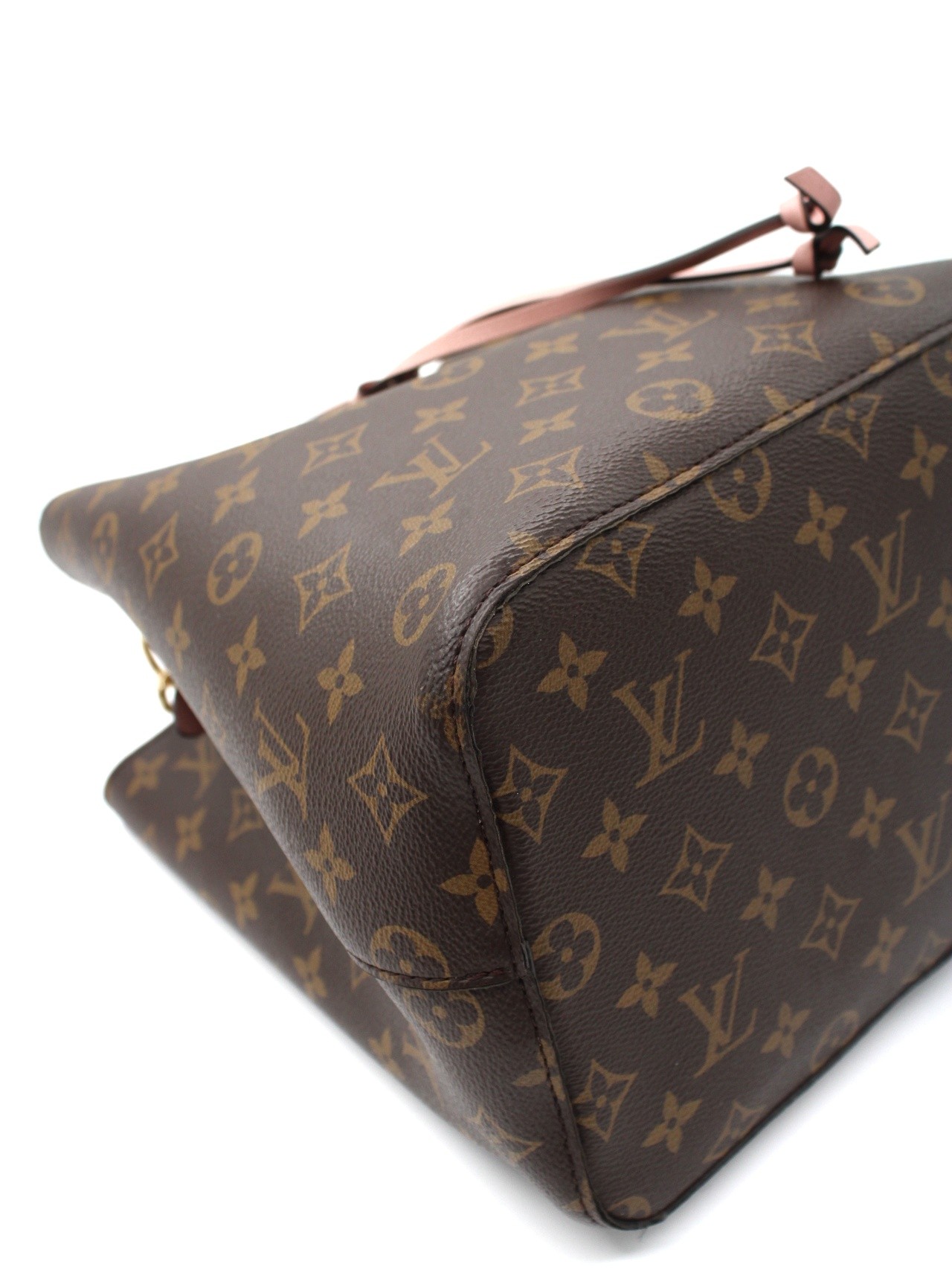 Borsa Louis Vuitton NéoNoé MM in monogram ed inserti rosa thumb