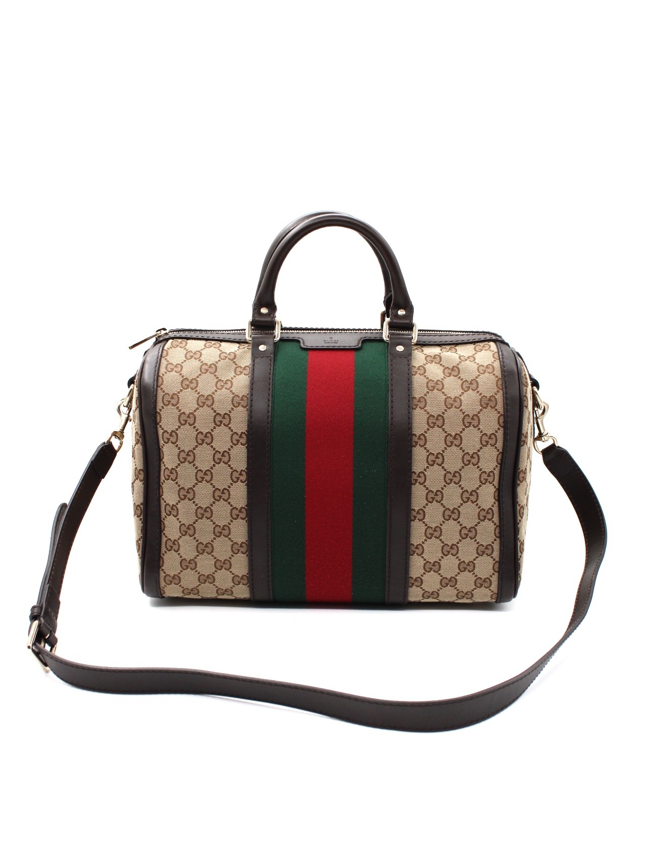 Bauletto Gucci Boston web in tela GG thumb