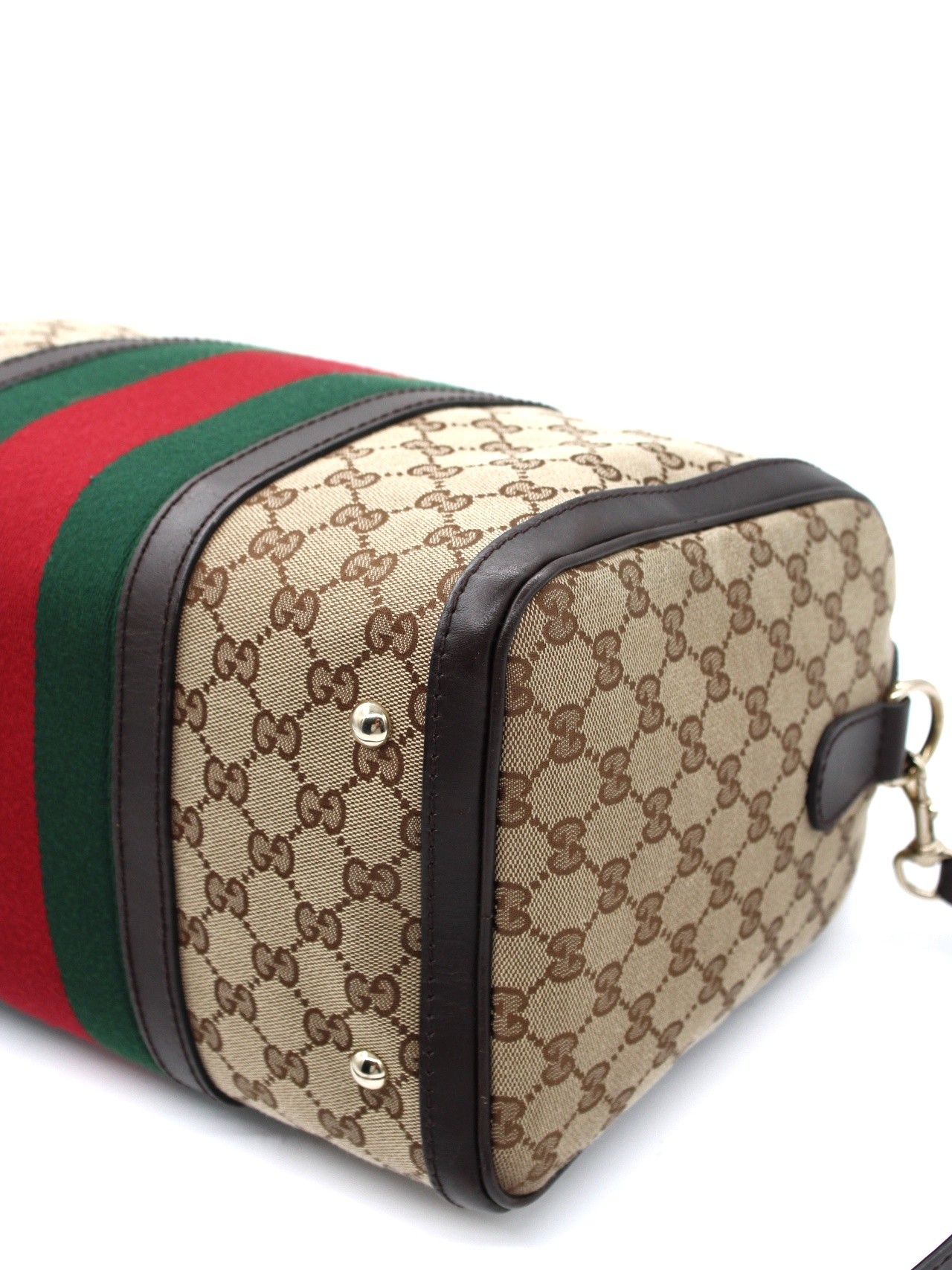 Bauletto Gucci Boston web in tela GG thumb