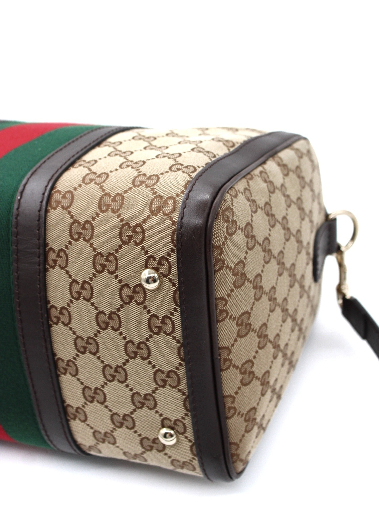 Bauletto Gucci Boston web in tela GG thumb