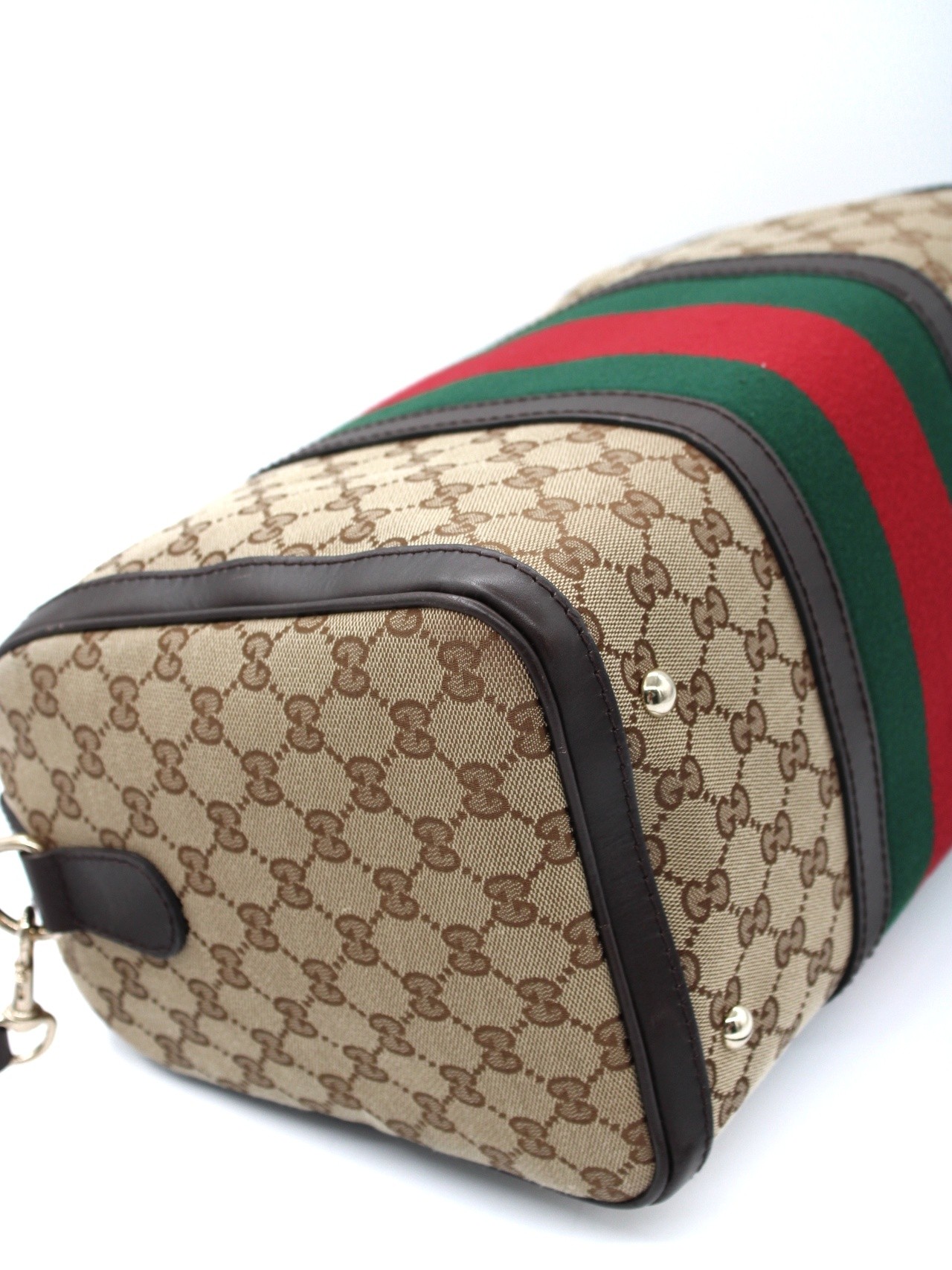 Bauletto Gucci Boston web in tela GG thumb
