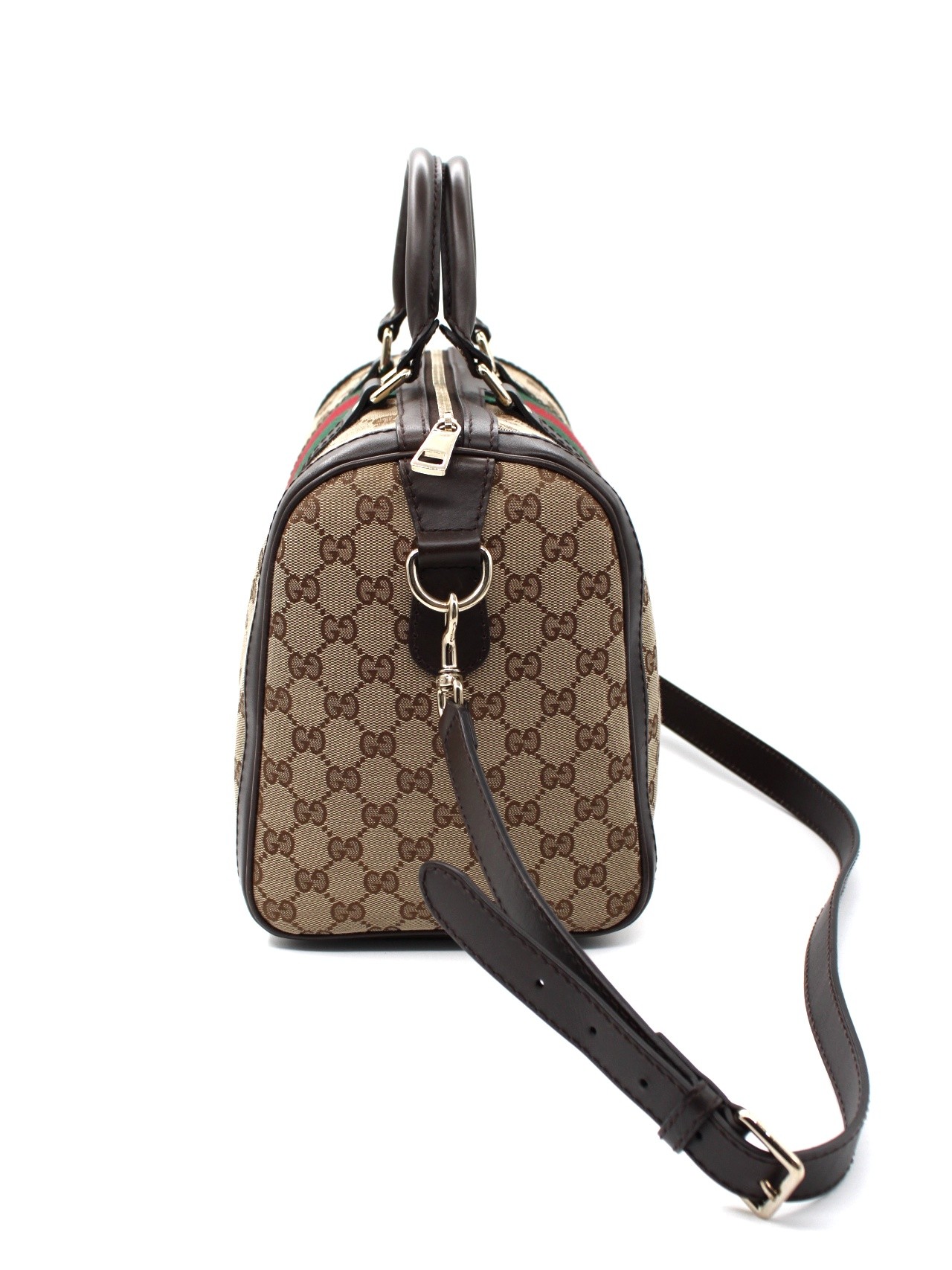 Bauletto Gucci Boston web in tela GG thumb