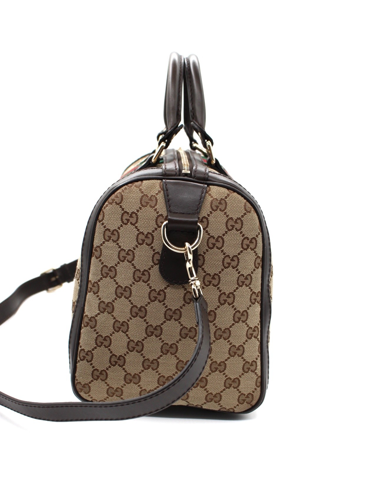 Bauletto Gucci Boston web in tela GG thumb