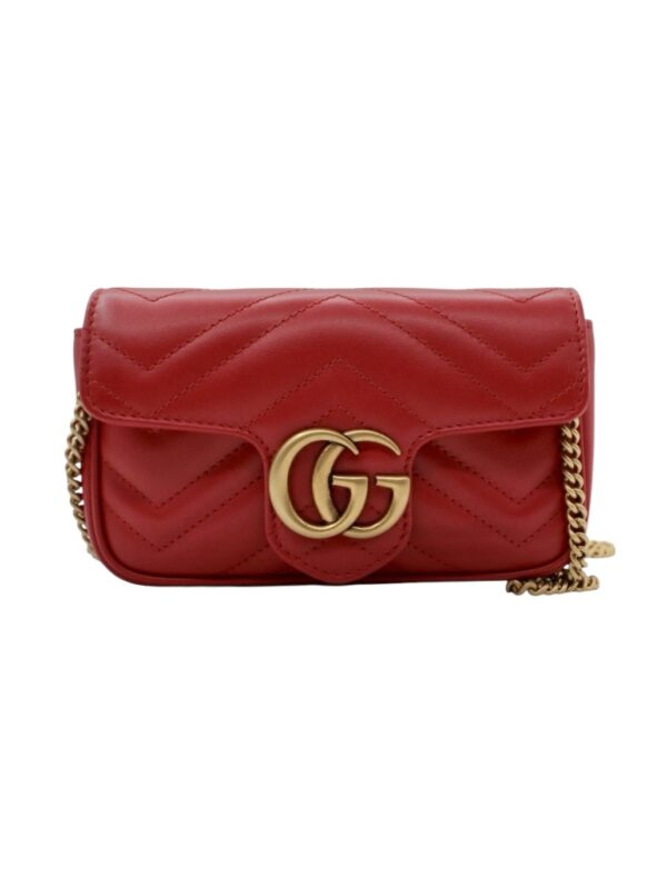 Borsa Gucci Super Mini GG Marmont Rossa