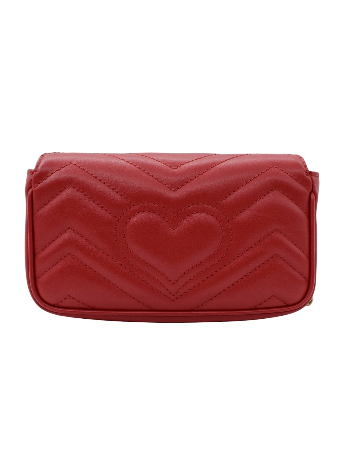 Borsa Gucci Super Mini GG Marmont Rossa thumb
