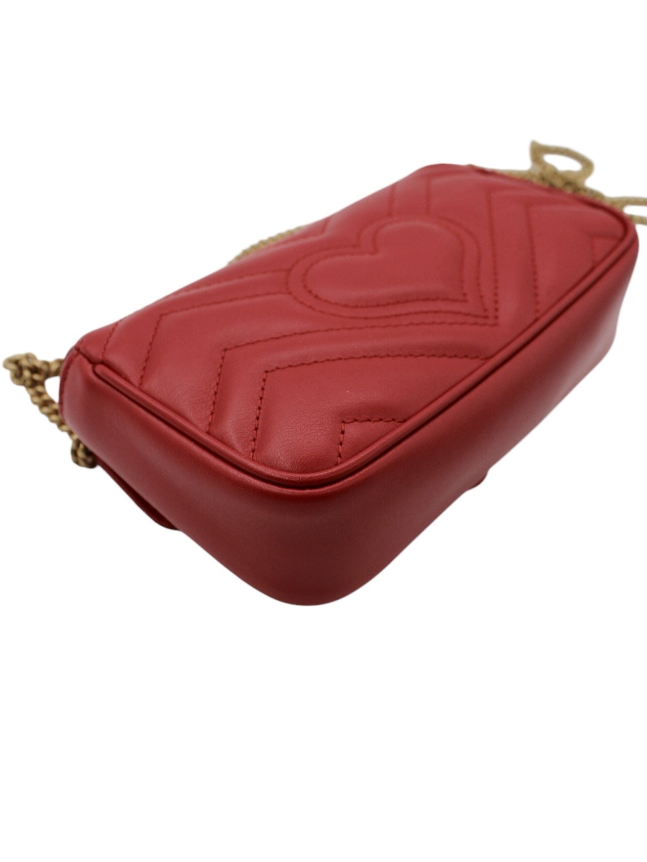 Borsa Gucci Super Mini GG Marmont Rossa thumb
