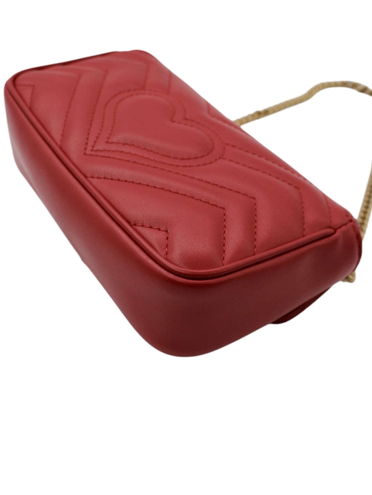 Borsa Gucci Super Mini GG Marmont Rossa thumb