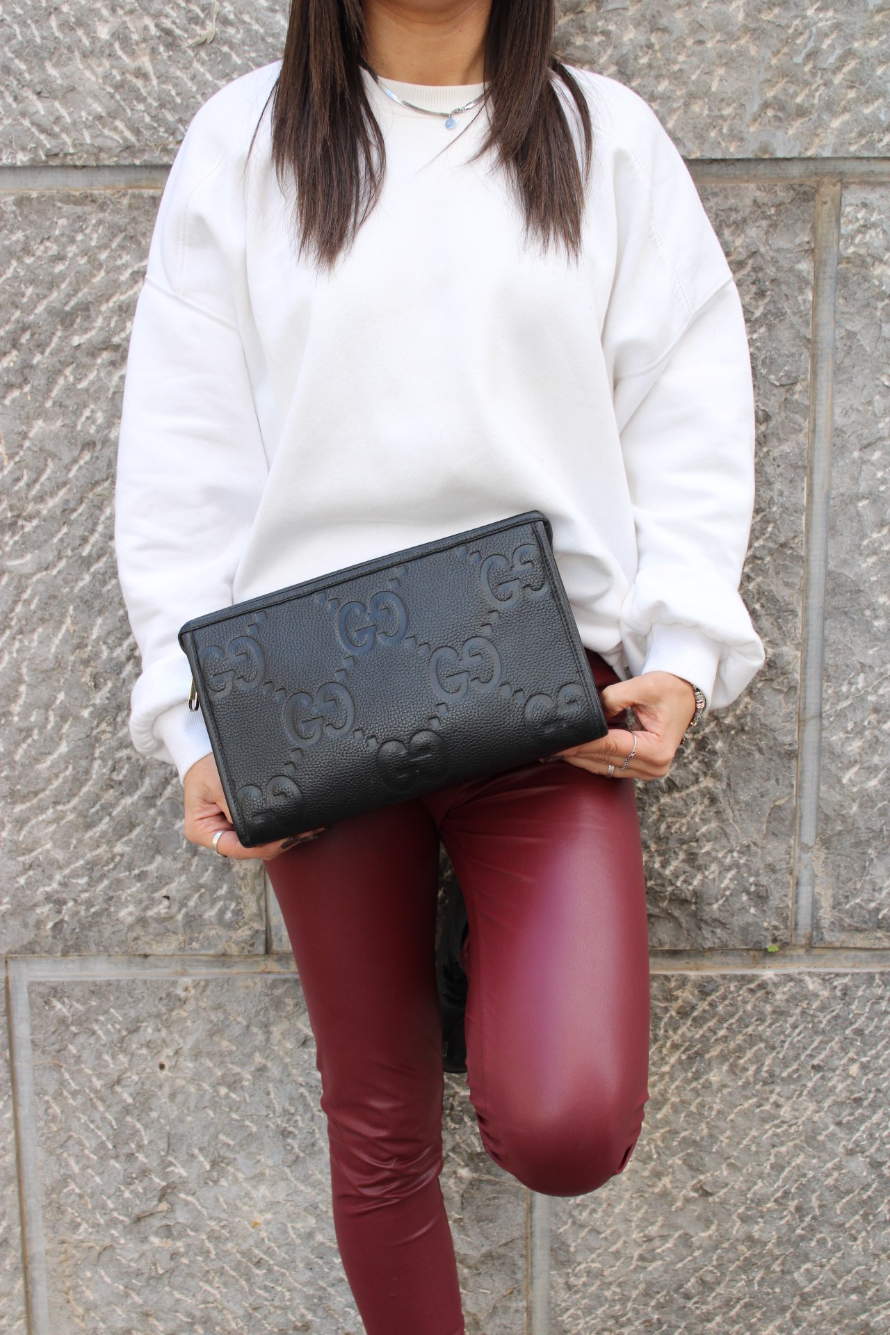 Pouch Gucci in Pelle Jumbo GG thumb